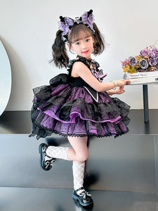 Girl's Kuromi Style Lace Lolita Dress