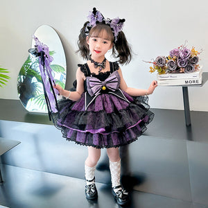 Girl's Kuromi Style Lace Lolita Dress