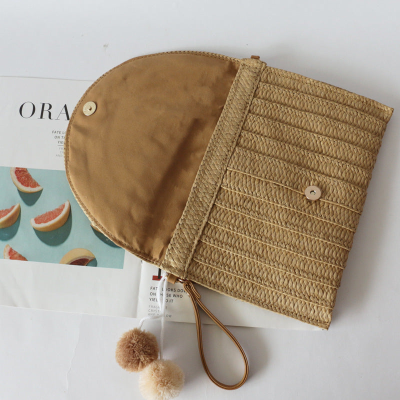 Summer Straw Clutch Shoulder Bag