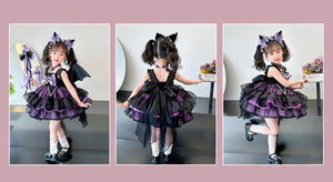 Girl's Kuromi Style Lace Lolita Dress